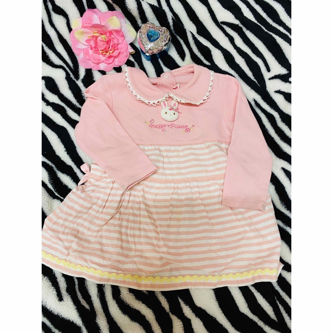 mezzo piano - 子供服 キッズ 女の子 メゾピアノ 立体うさぎ mezzo piano - 子供服 キッズ 女の子 メゾピアノ 立体うさぎ