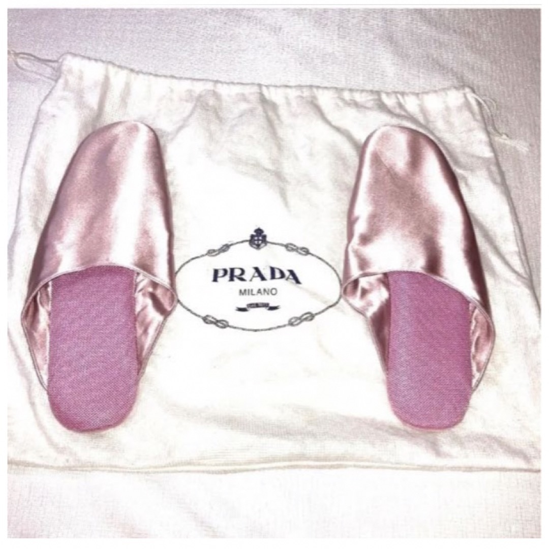 ★PRADA★プラダ スリッパ ルームシューズ ピンク タグ無付属品等無 型崩有ピンク