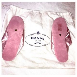★PRADA★プラダ スリッパ ルームシューズ ピンク タグ無付属品等無 型崩有