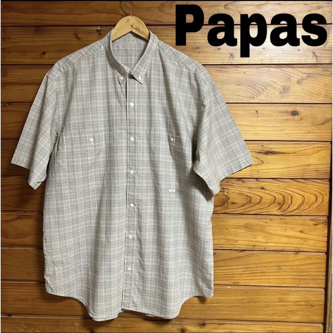 Mamas & Papas(ママスアンドパパス)のパパス　チェック　シャツ　L メンズのトップス(シャツ)の商品写真