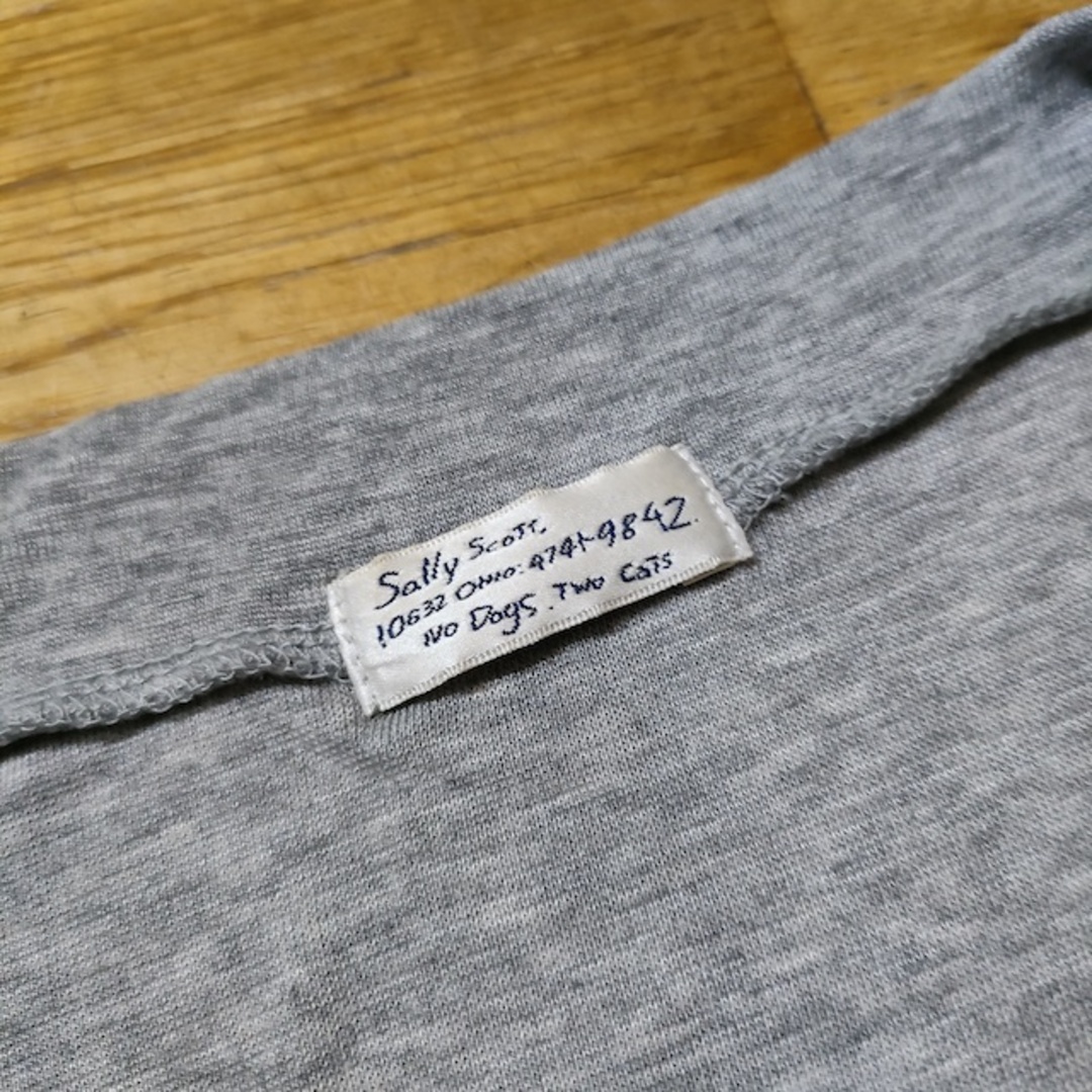 Sally Scott ボータイカーディガン Tシャツ生地 刺繍 サイズM カーディガン グレー レディース サリースコット【中古】3-0904M△ レディースのトップス(カーディガン)の商品写真