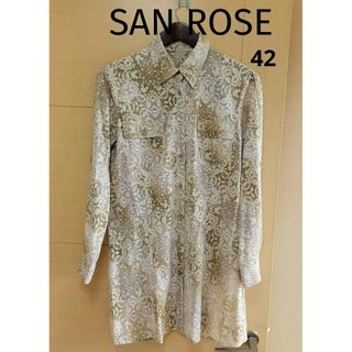 ♥️未使用♥️極美品♥️【SAN ROSE】42 特殊柄 シアーブラウス(シャツ/ブラウス(長袖/七分))