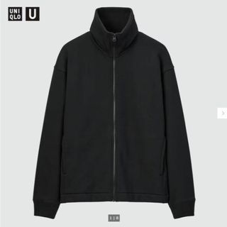 ユニクロ(UNIQLO)の新品未使用Sサイズ！ユニクロ U ボアスウェットトラックジャケット 黒(ジャージ)