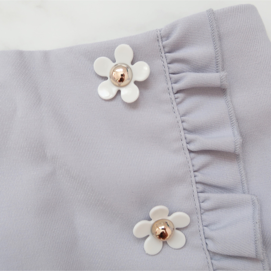 Secret Honey(シークレットハニー)のシークレットハニー 水色 フラワーフリル スカート Mサイズ レディースのスカート(ミニスカート)の商品写真