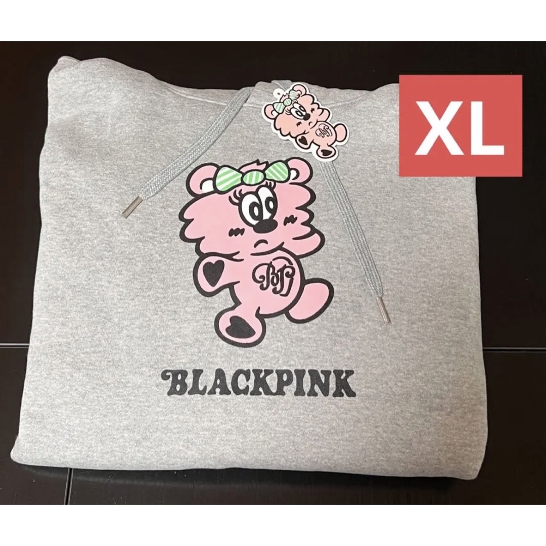 BLACKPINK Verdy PLUSH HOODIE Grey XL