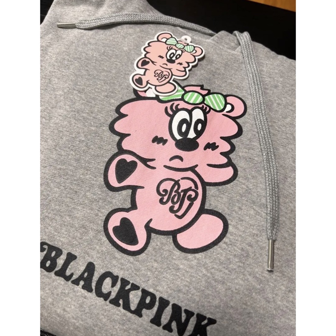 BLACKPINK Verdy PLUSH HOODIE Grey XL