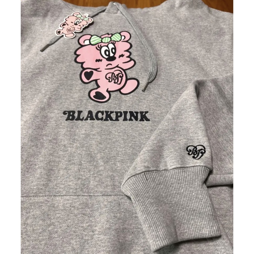 BLACKPINK Verdy PLUSH HOODIE Grey XLの通販 by Macco's shop｜ラクマ