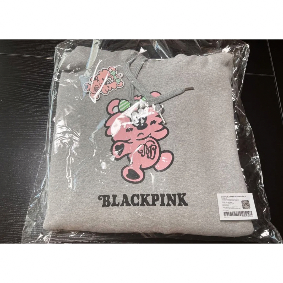 BLACKPINK Verdy PLUSH HOODIE Grey XL