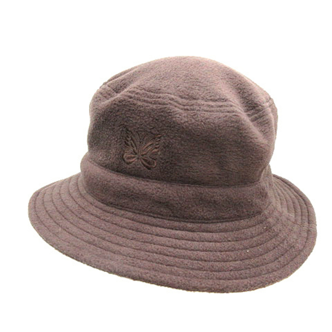 45cm頭周りニードルズ Needles BUCKET HAT POLY FLEECE 茶 L