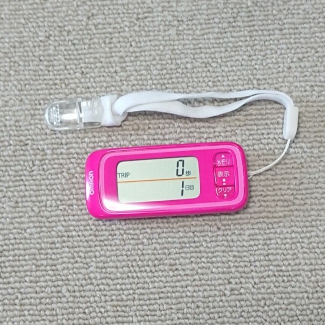 OMRON - 電池交換済み オムロン歩数計 HJ-305-P パッション OMRON - 電池交換済み オムロン歩数計 HJ-305-P パッション