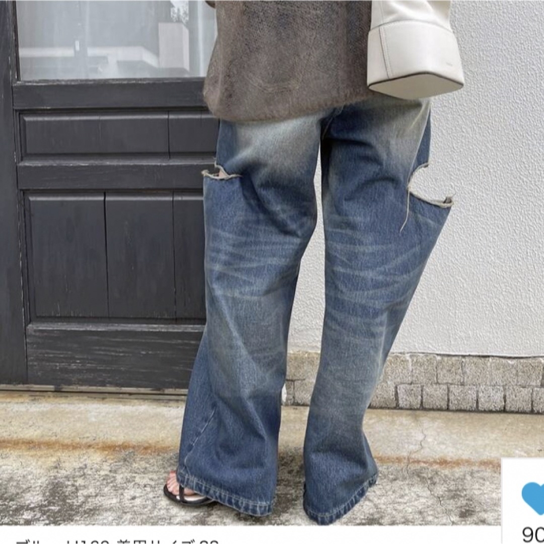 5 1/2 SIDE CRUSHED DENIM