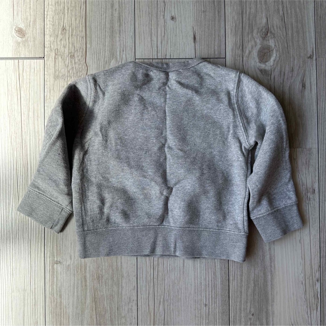 babyGAP(ベビーギャップ)のbaby GAP スウェット　トレーナー　80 90 グレー キッズ/ベビー/マタニティのベビー服(~85cm)(トレーナー)の商品写真