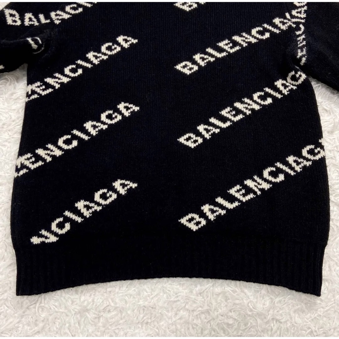 BALENCIAGA オールロゴ　ジャガード　ニットセーター