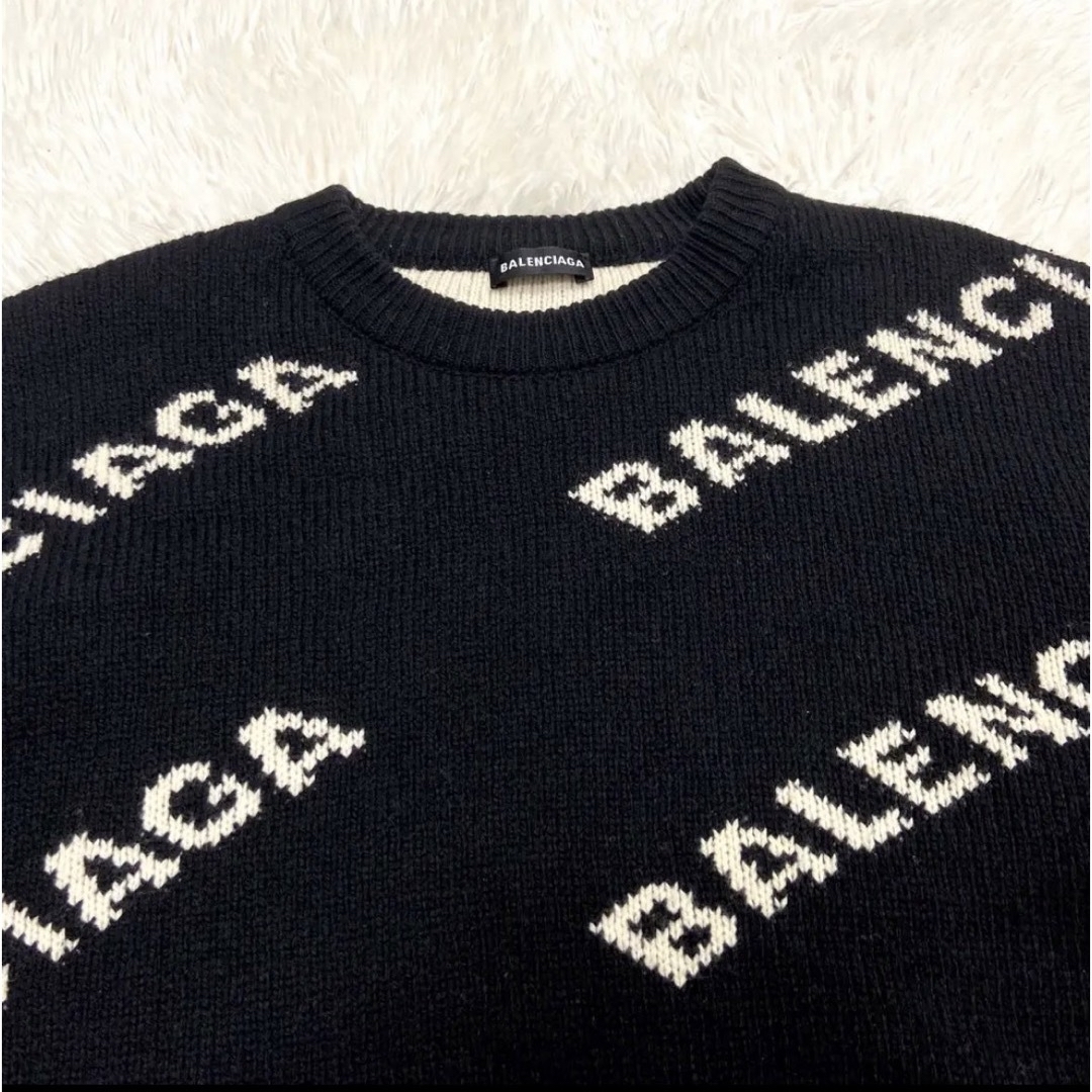 正規品【期間限定価格】18AW BALENCIAGA ロゴ ニットセーター