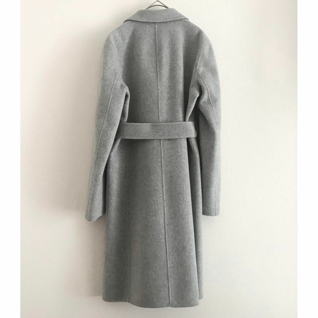 theory - 22AW セオリー ウール カシミヤ ロングコート グレー ベルト