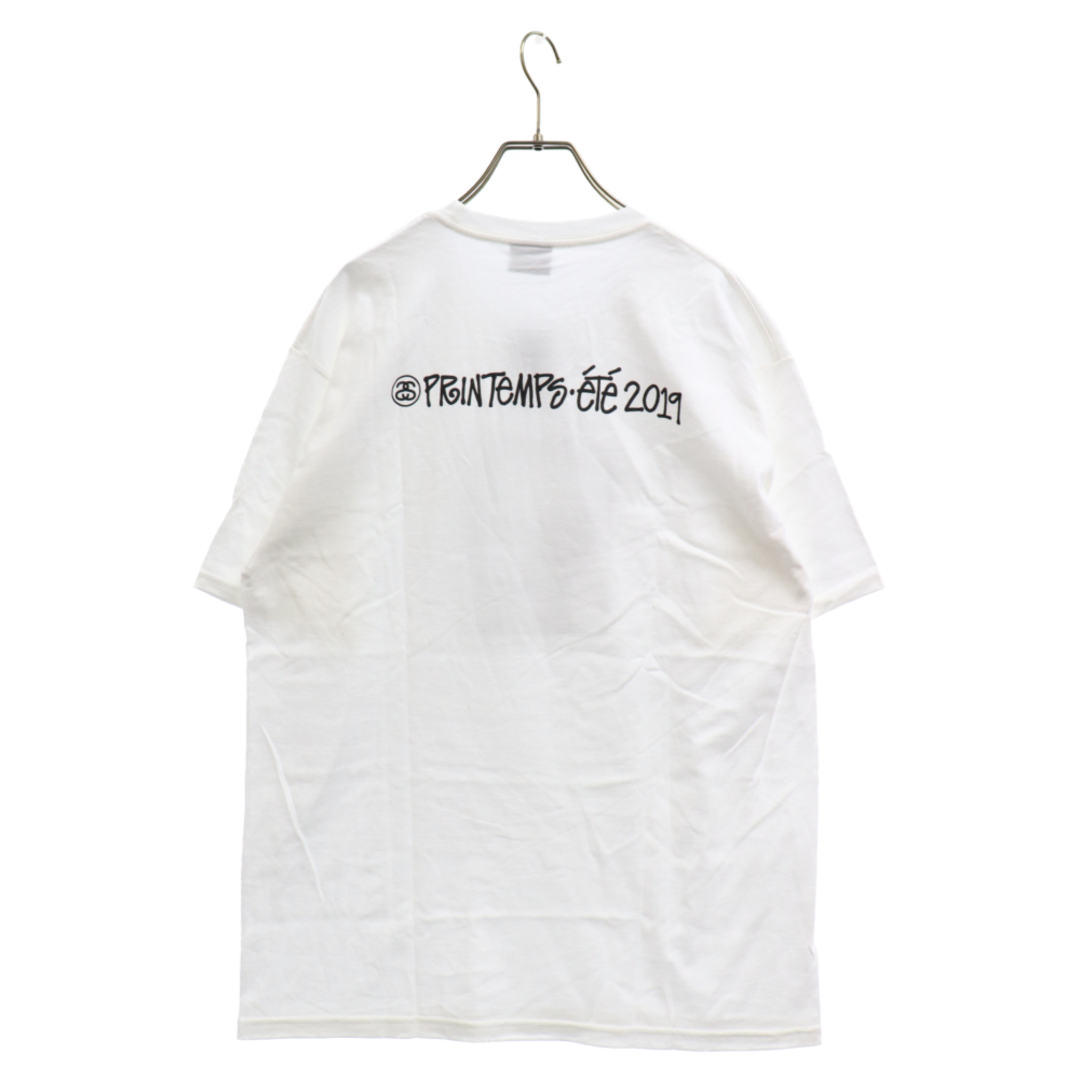 STUSSY ステューシー 19SS PRINTEMPS ete Campaign Tee カールラガーフェルト 追悼 フロントフォトプリント半袖Tシャツ ホワイト