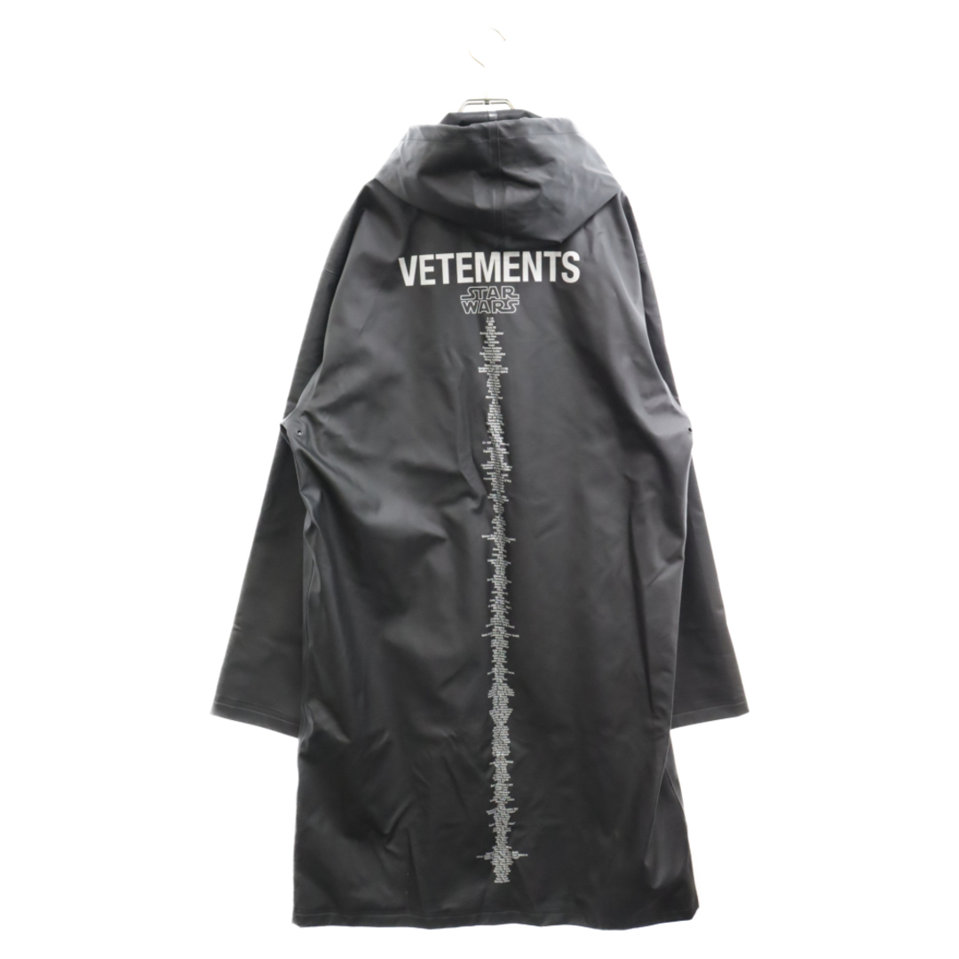 VETEMENTS ヴェトモン 20SS×STAR WARS RAIN COAT スターウォーズ レインコート ブラック USW21JA026