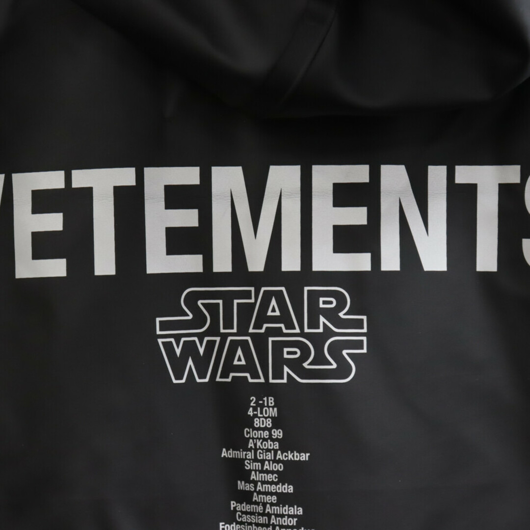 VETEMENTS ヴェトモン 20SS×STAR WARS RAIN COAT スターウォーズ レインコート ブラック USW21JA026