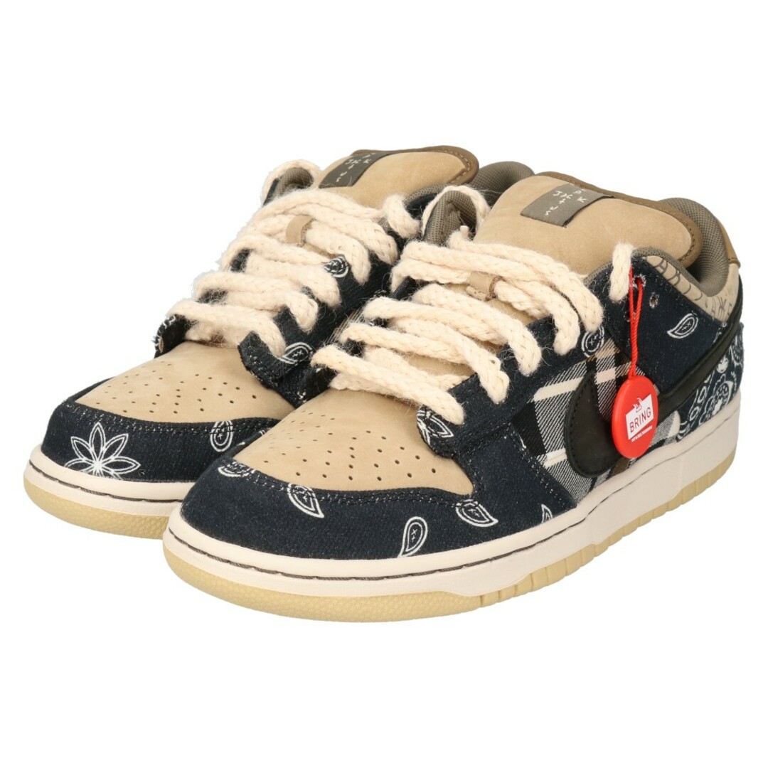 NIKE SB ナイキエスビー DUNK LOW PRM QS TRAVIS SCOTT CACTUS JACK CT5053-001 トラビススコット ダンクロープレミアムカクタスジャックスニーカー ネイビー/ベージュ US9/27cm