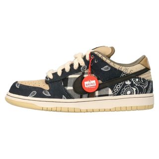 ナイキ(NIKE)のNIKE SB ナイキエスビー DUNK LOW PRM QS TRAVIS SCOTT CACTUS JACK CT5053-001 トラビススコット ダンクロープレミアムカクタスジャックスニーカー ネイビー/ベージュ(スニーカー)