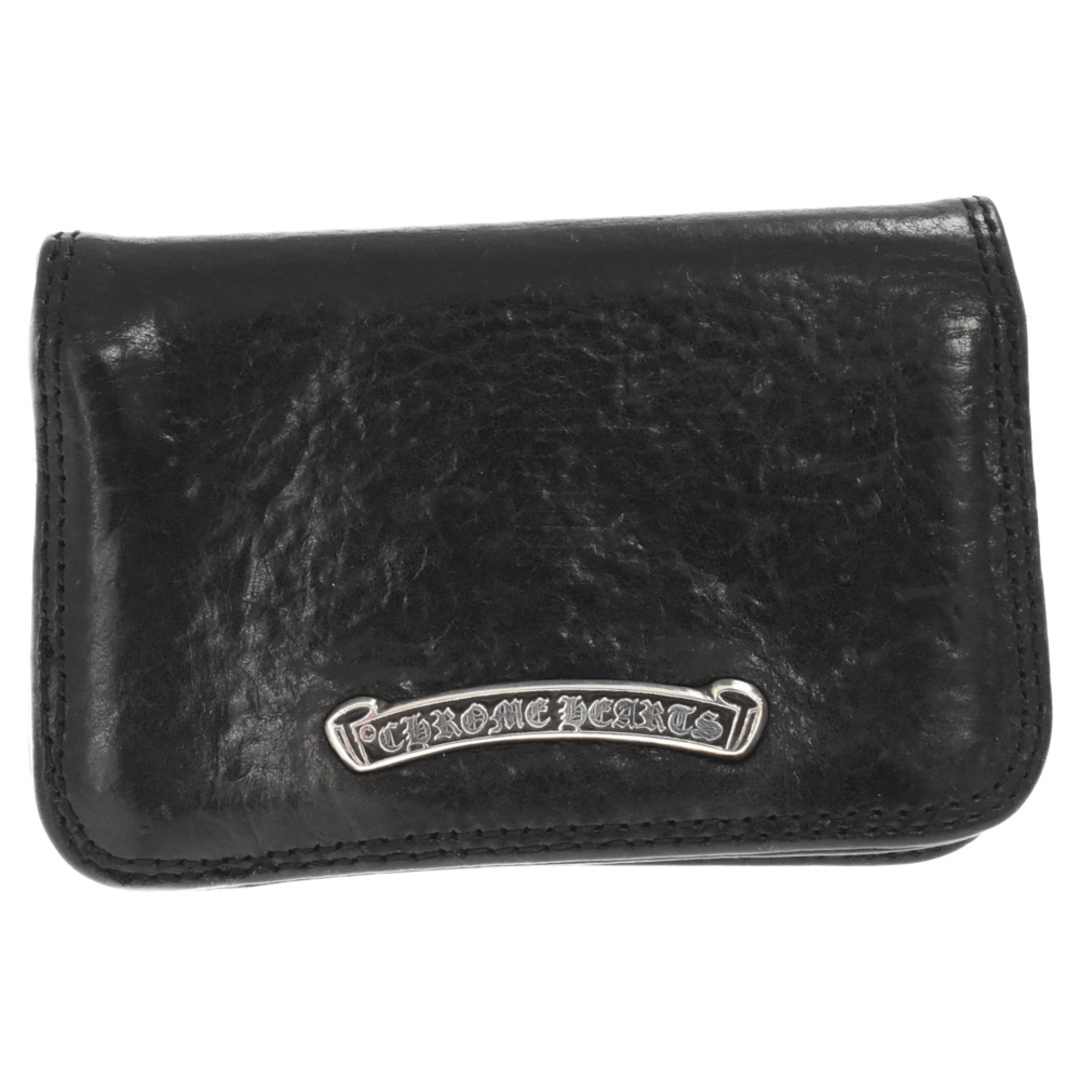 CHROME HEARTS クロムハーツ CARD CASE 2ポケット レザーカードケース ブラック シルバー