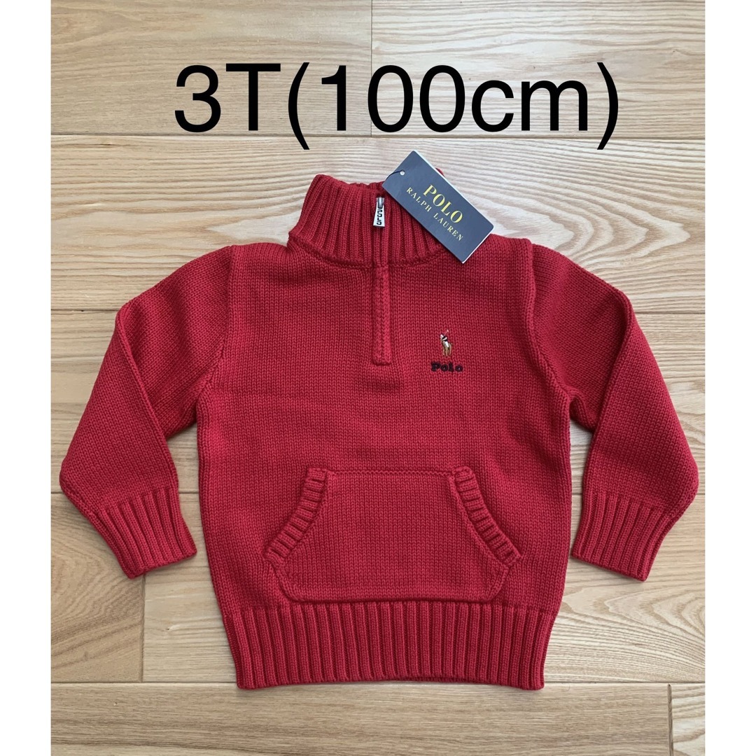 POLO RALPH LAUREN(ポロラルフローレン)の【新品】ラルフローレン　セーター　赤 キッズ/ベビー/マタニティのキッズ服男の子用(90cm~)(ニット)の商品写真