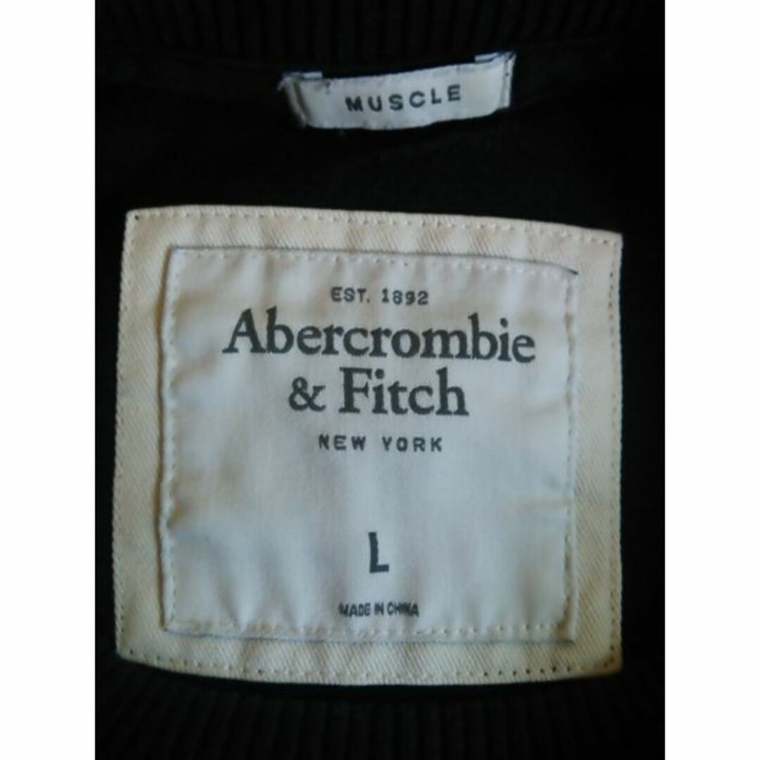 Abercrombie&Fitch(アバクロンビーアンドフィッチ)のアバクロ　刺繍ロゴ＆ワッペン　ロンT メンズのトップス(Tシャツ/カットソー(七分/長袖))の商品写真