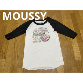 マウジー(moussy)のマウジー　moussy ラグラン　ロンT 七分袖　白　ホワイト　黒　ヴィンテージ(Tシャツ(長袖/七分))