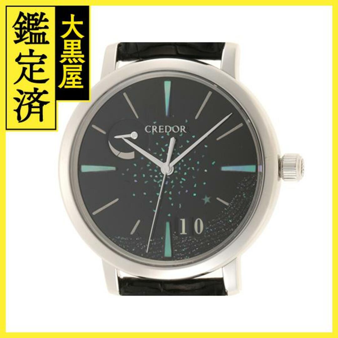 SEIKO　セイコー　クレドールシグノ　月虹　ステンレス/革　ブラック【473】