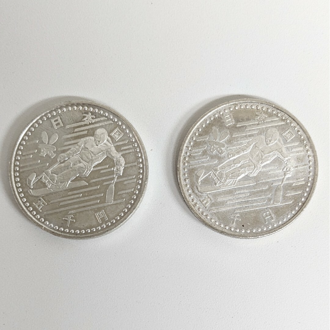 TN 記念硬貨 長野オリンピック 5,000円 2枚セット - 貨幣