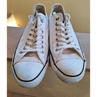 コンバース(CONVERSE)のコンバースCONVERS　オールスター　ホワイトレザーmade.in.USA 9(スニーカー)