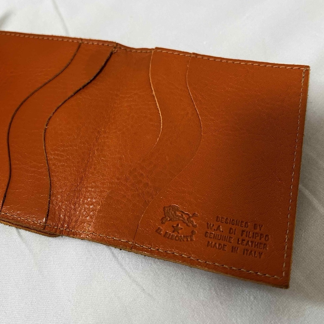 イルビゾンテ 折り財布 小銭入れ付 コンパクト 【キャメル】メンズ・レディース
