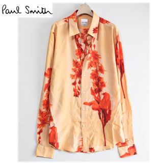 Paul Smith ポールスミス 総柄 シャツ オレンジ orange