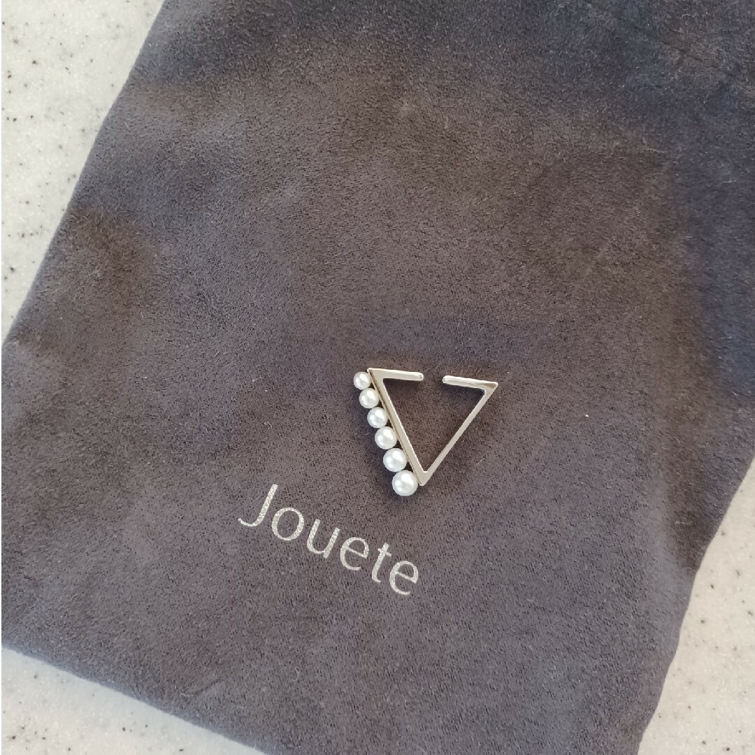 Jouete(ジュエッテ)のジュエッテ　イヤーカフ　トライアングルパール　シルバー レディースのアクセサリー(イヤーカフ)の商品写真
