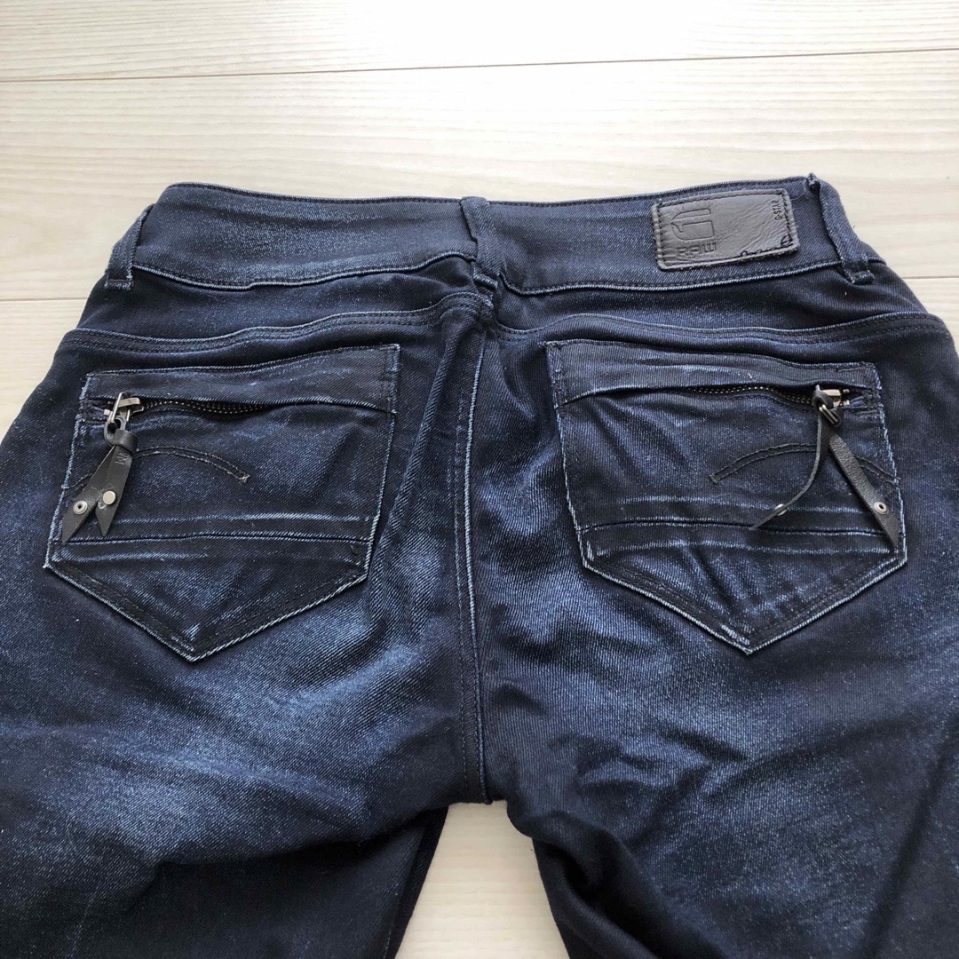 G-STAR RAW(ジースター)の古着ジーンズ　RAW スキニー　ブルーデニム　G-STAR Lサイズ レディースのパンツ(デニム/ジーンズ)の商品写真