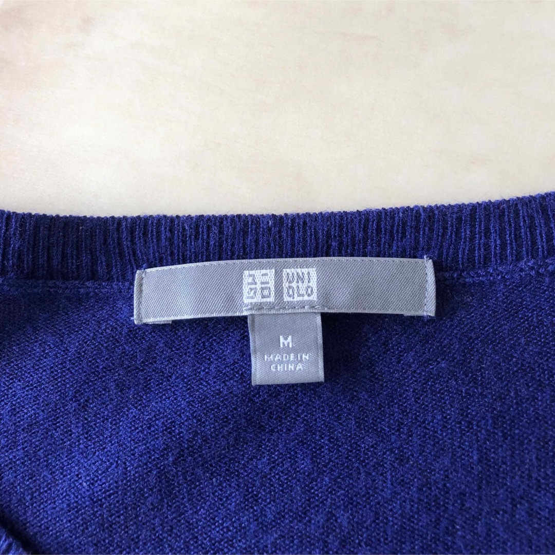 UNIQLO(ユニクロ)のユニクロ　長袖ニット　パープル　サイズM レディースのトップス(ニット/セーター)の商品写真