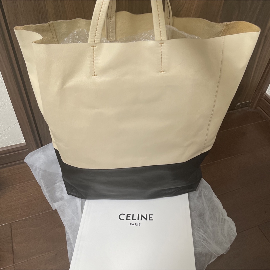 celine - セリーヌ ホリゾンタルカバ バイカラー レザー トートバッグ ...