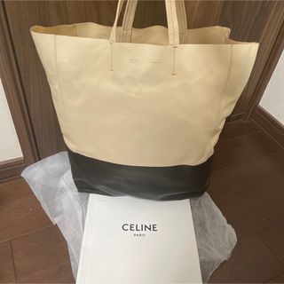 セリーヌ(celine)のセリーヌ　ホリゾンタルカバ バイカラー レザー トートバッグ(トートバッグ)