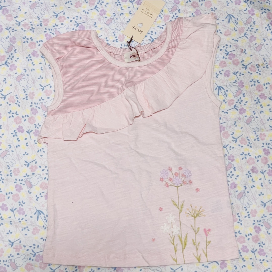 Souris(スーリー)の新品タグ付きsouris スーリー　Tシャツ１２０センチ キッズ/ベビー/マタニティのキッズ服女の子用(90cm~)(Tシャツ/カットソー)の商品写真