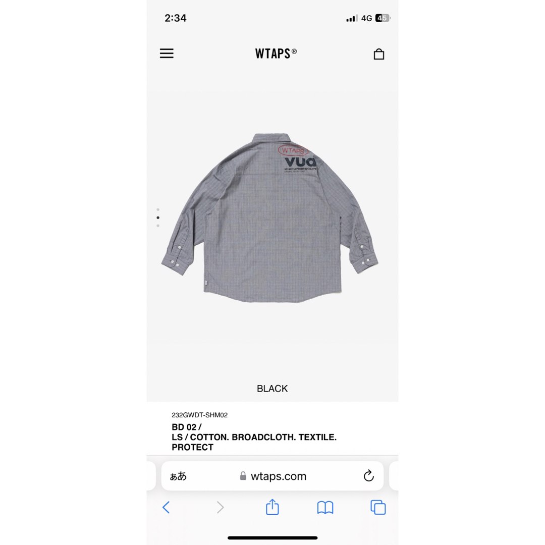 WTAPS BD 02 / LS / COTTON. BROADCLOTH 1