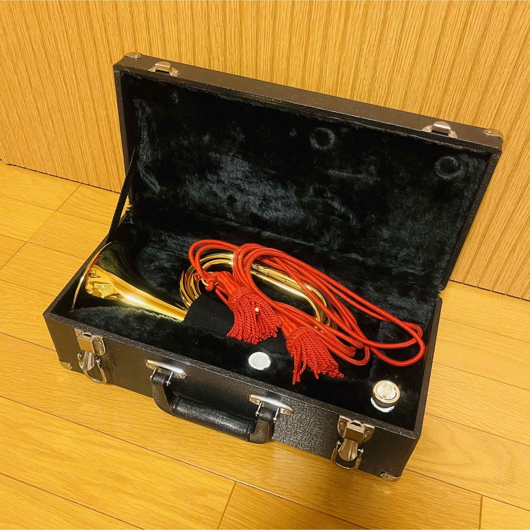 【美品】ヤマト&イーグル 信号ラッパ 三ツ巻タイプ マウスピース・ハードケース付