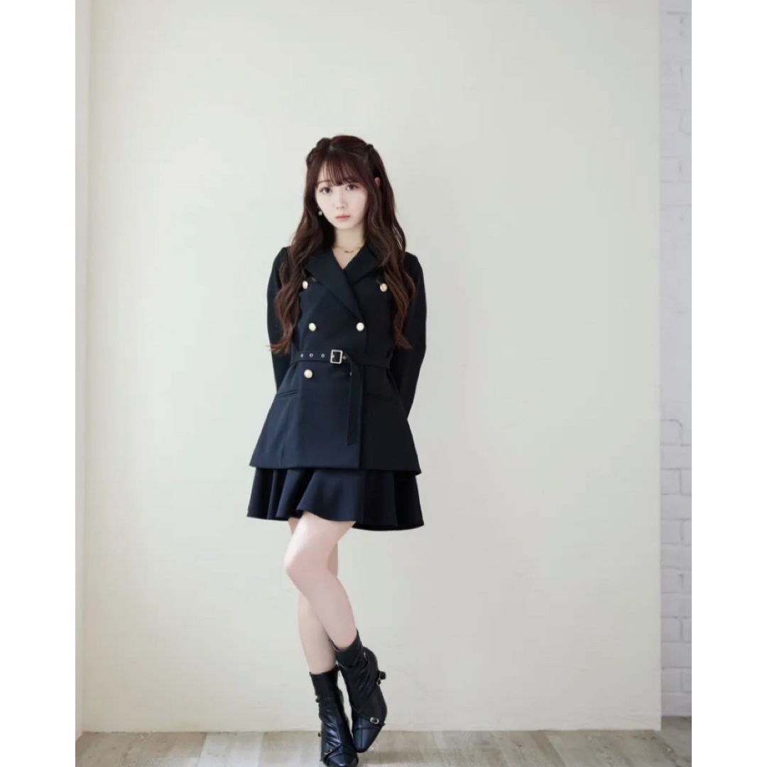 SNIDEL(スナイデル)のRosemuse  belted set up jacket【black】 レディースのジャケット/アウター(テーラードジャケット)の商品写真