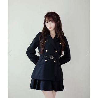 スナイデル(SNIDEL)のRosemuse  belted set up jacket【black】(テーラードジャケット)