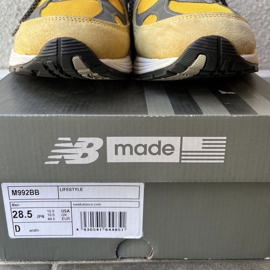 28.5 NEW BALANCE M992BB イエロー