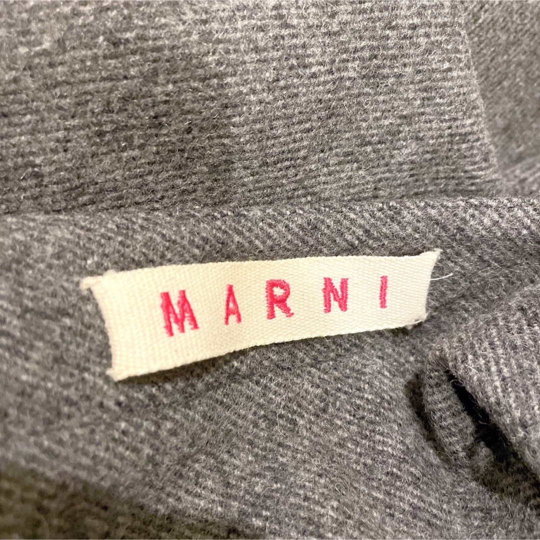 Marni - 【MARNI】異素材切り替え膝丈スカート ウール【マルニ】の通販