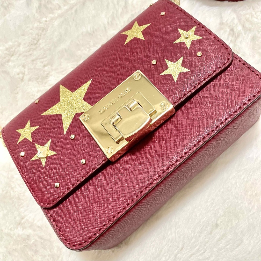 Michael Kors(マイケルコース)の美品 マイケルコース TINA STAR  スモールクラッチ クロスボディバッグ レディースのバッグ(ショルダーバッグ)の商品写真