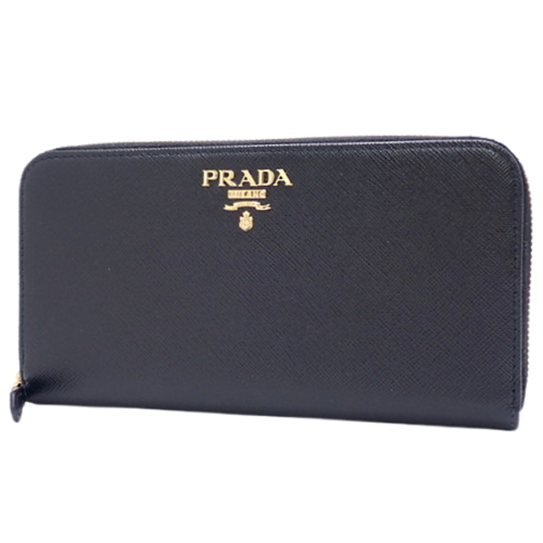 PRADA プラダ 財布 長財布 ラウンドジップサフィアーノレザー黒