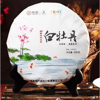 中茶牌　有名ブランド中国茶　台湾茶　白茶　白牡丹　餅茶３３０ｇ(茶)