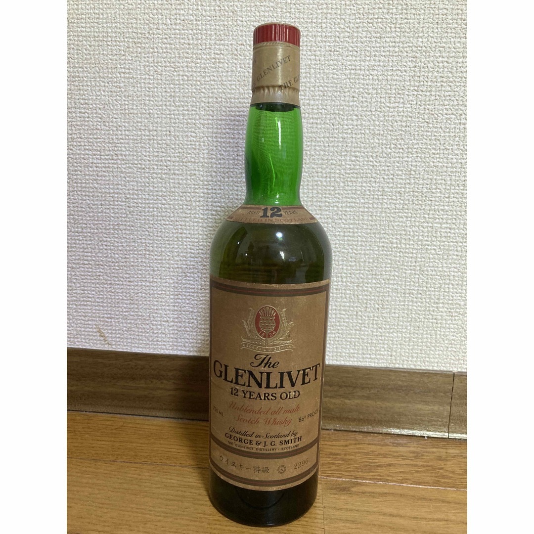 旧瓶】グレンリヴェット12年 アンブレンデッド(赤アザミボトル)-