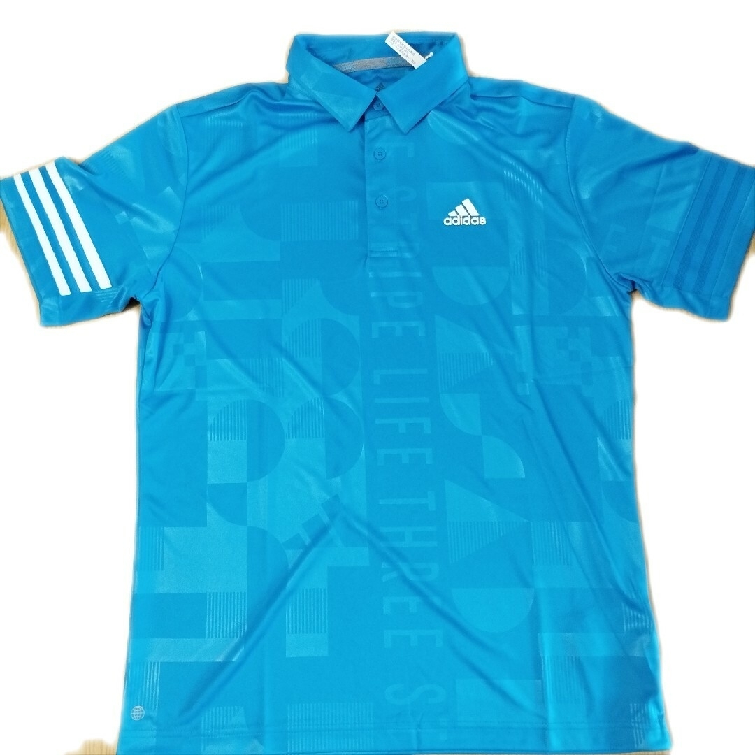 アディダス ゴルフ ボタンダウンシャツ HA3114 L 青 定価8990